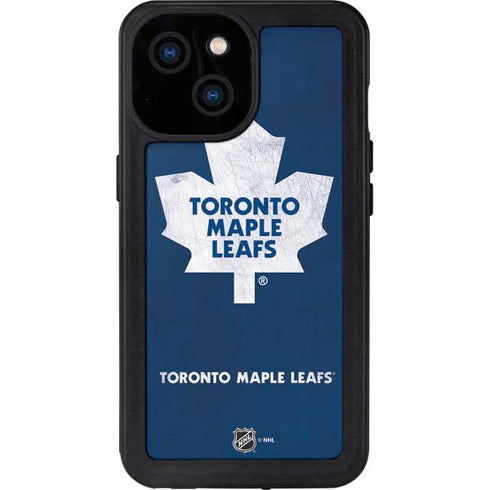 NHL Toronto Maple Leafs Distressed iPhone 15 Waterproof Case