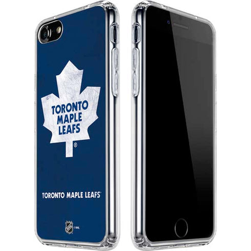 NHL Toronto Maple Leafs Distressed iPhone SE (2nd & 3rd Gen) Clear Case