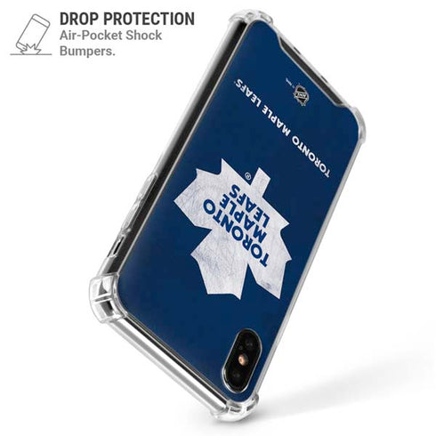 NHL Toronto Maple Leafs Distressed iPhone XS Max Clear Case