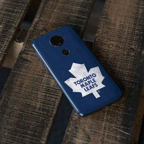 NHL Toronto Maple Leafs Distressed Moto E5 Plus Skin