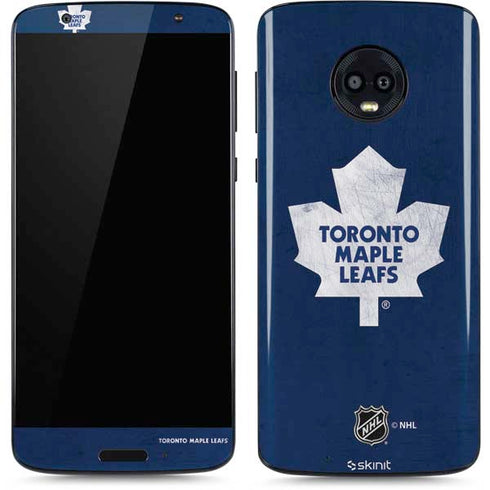 NHL Toronto Maple Leafs Distressed Moto G6 Skin