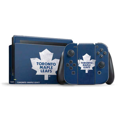 NHL Toronto Maple Leafs Distressed Nintendo Switch Bundle Skin