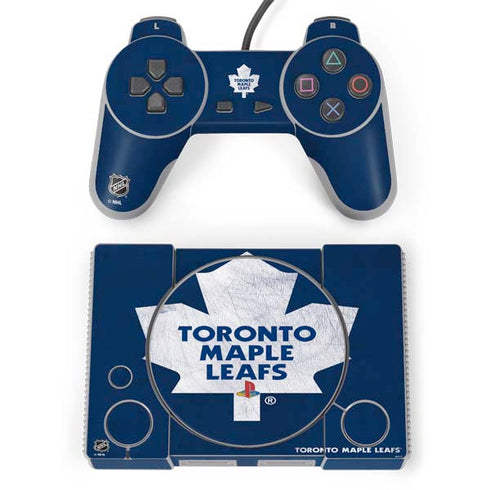 NHL Toronto Maple Leafs Distressed PlayStation Classic Bundle Skin
