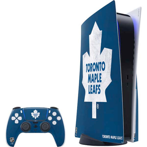 NHL Toronto Maple Leafs Distressed PS5 Bundle Skin