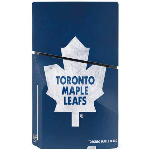 NHL Toronto Maple Leafs Distressed PS5 Slim Disk Console Skin