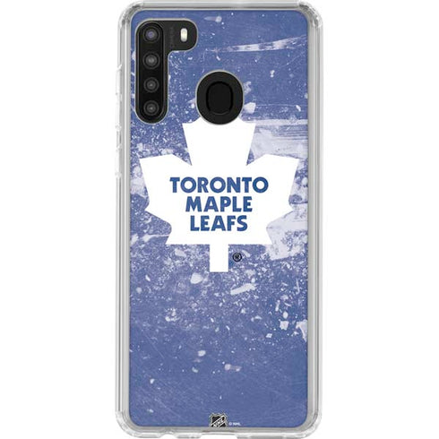 NHL Toronto Maple Leafs Frozen Galaxy A21 Clear Case