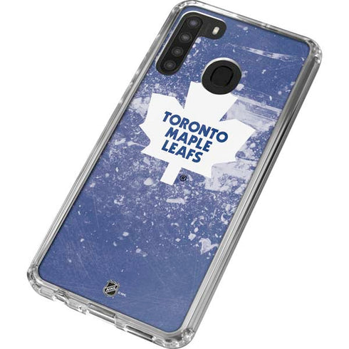 NHL Toronto Maple Leafs Frozen Galaxy A21 Clear Case