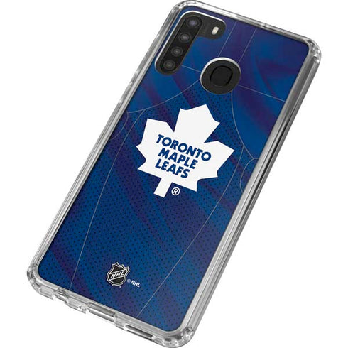 NHL Toronto Maple Leafs Home Jersey Galaxy A21 Clear Case
