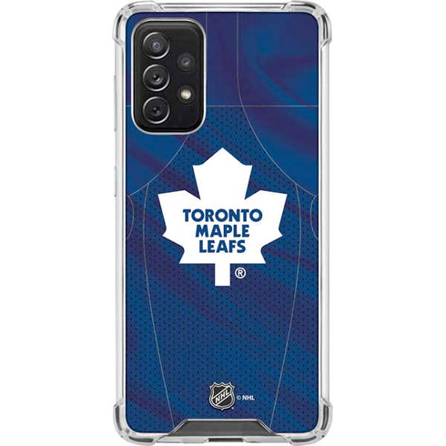 NHL Toronto Maple Leafs Home Jersey Galaxy A72 5G Clear Case