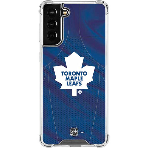 NHL Toronto Maple Leafs Home Jersey Galaxy S21 FE Clear Case