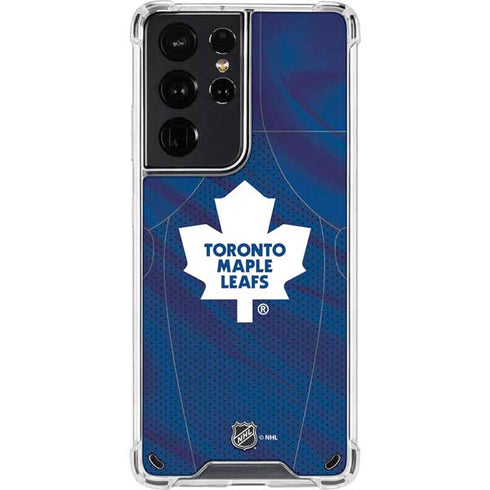 NHL Toronto Maple Leafs Home Jersey Galaxy S21 Ultra 5G Clear Case