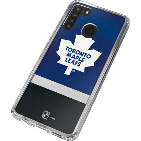 NHL Toronto Maple Leafs Jersey Galaxy A21 Clear Case
