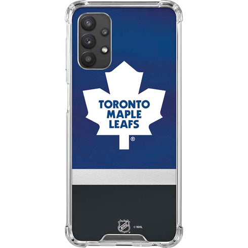NHL Toronto Maple Leafs Jersey Galaxy A32 5G Clear Case