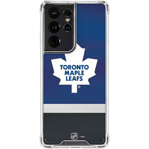 NHL Toronto Maple Leafs Jersey Galaxy S21 Ultra 5G Clear Case