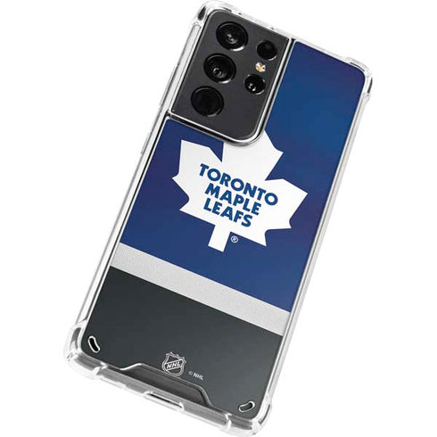 NHL Toronto Maple Leafs Jersey Galaxy S21 Ultra 5G Clear Case