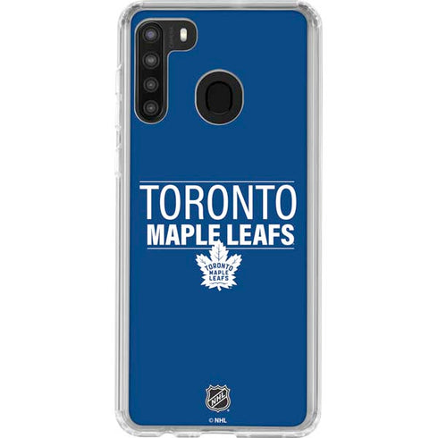 NHL Toronto Maple Leafs Lineup Galaxy A21 Clear Case