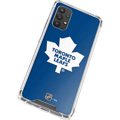 NHL Toronto Maple Leafs Solid Background Galaxy A32 5G Clear Case
