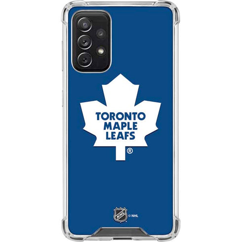 NHL Toronto Maple Leafs Solid Background Galaxy A72 5G Clear Case