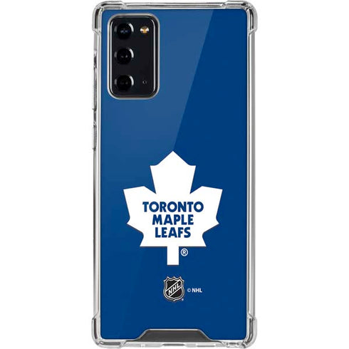 NHL Toronto Maple Leafs Solid Background Galaxy Note20 5G Clear Case