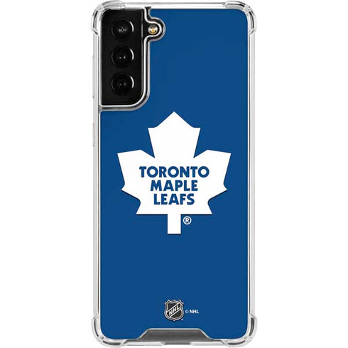 NHL Toronto Maple Leafs Solid Background Galaxy S21 FE Clear Case