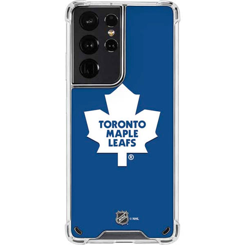 NHL Toronto Maple Leafs Solid Background Galaxy S21 Ultra 5G Clear Case