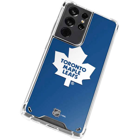 NHL Toronto Maple Leafs Solid Background Galaxy S21 Ultra 5G Clear Case