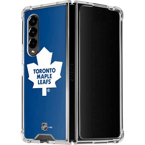 NHL Toronto Maple Leafs Solid Background Galaxy Z Fold4 5G Clear Case