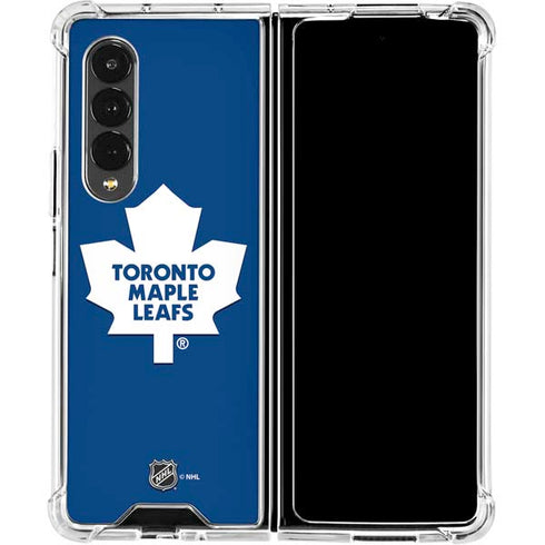 NHL Toronto Maple Leafs Solid Background Galaxy Z Fold4 5G Clear Case