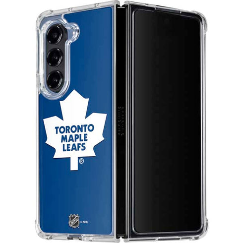 NHL Toronto Maple Leafs Solid Background Galaxy Z Fold5 5G Clear Case