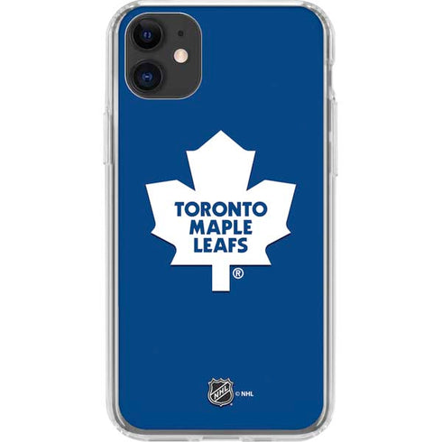 NHL Toronto Maple Leafs Solid Background iPhone 11 Clear Case