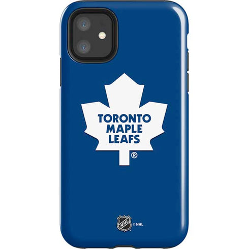NHL Toronto Maple Leafs Solid Background iPhone 11 Impact Case