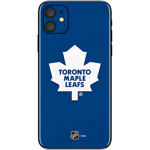 NHL Toronto Maple Leafs Solid Background iPhone 11 Skin