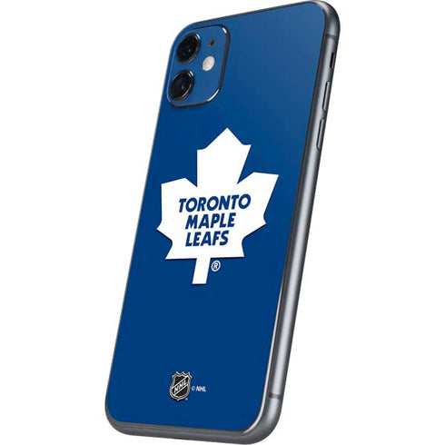 NHL Toronto Maple Leafs Solid Background iPhone 11 Skin
