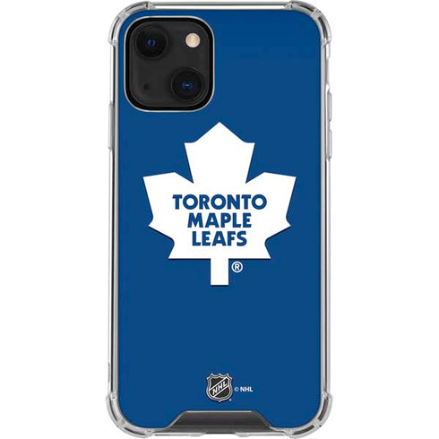 NHL Toronto Maple Leafs Solid Background iPhone 13 Mini Clear Case