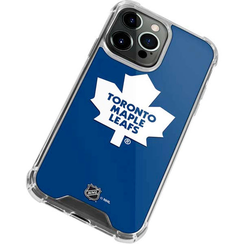 NHL Toronto Maple Leafs Solid Background iPhone 13 Pro Max Clear Case
