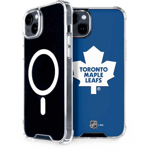 NHL Toronto Maple Leafs Solid Background iPhone 15 Plus MagSafe Case