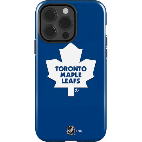 NHL Toronto Maple Leafs Solid Background iPhone 15 Pro Impact Case