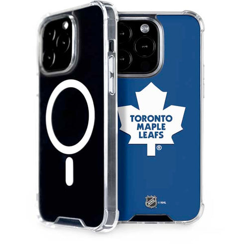 NHL Toronto Maple Leafs Solid Background iPhone 14 Pro MagSafe Case