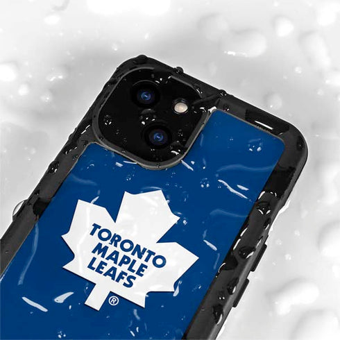 NHL Toronto Maple Leafs Solid Background iPhone 15 Waterproof Case