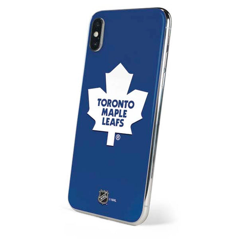 NHL Toronto Maple Leafs Solid Background iPhone XS Skin