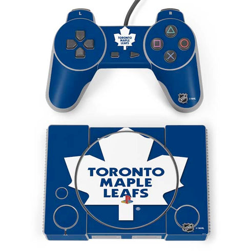 NHL Toronto Maple Leafs Solid Background PlayStation Classic Bundle Skin
