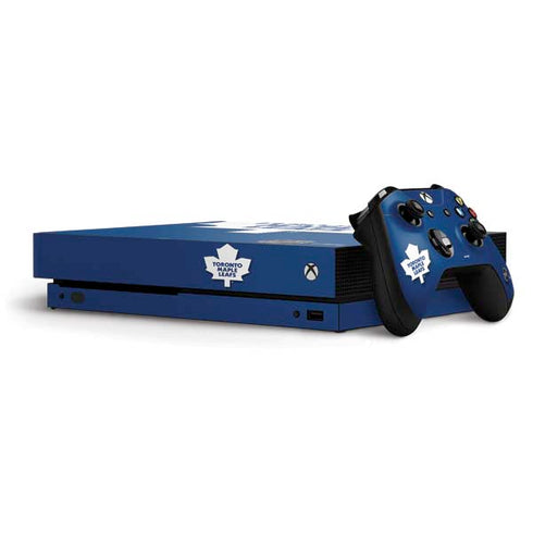 NHL Toronto Maple Leafs Solid Background Xbox One X Bundle Skin