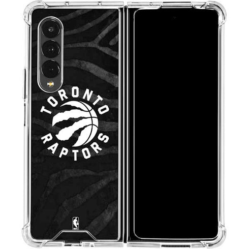 NBA Toronto Raptors Animal Print Galaxy Z Fold4 5G Clear Case