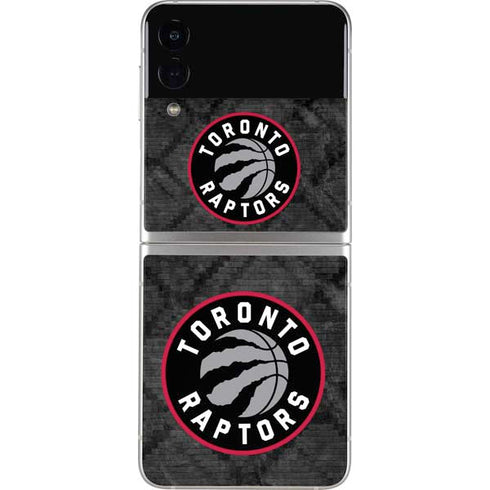 NBA Toronto Raptors Black Rust Galaxy Z Flip3 5G Skin
