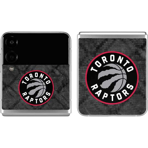 NBA Toronto Raptors Black Rust Galaxy Z Flip4 5G Skin