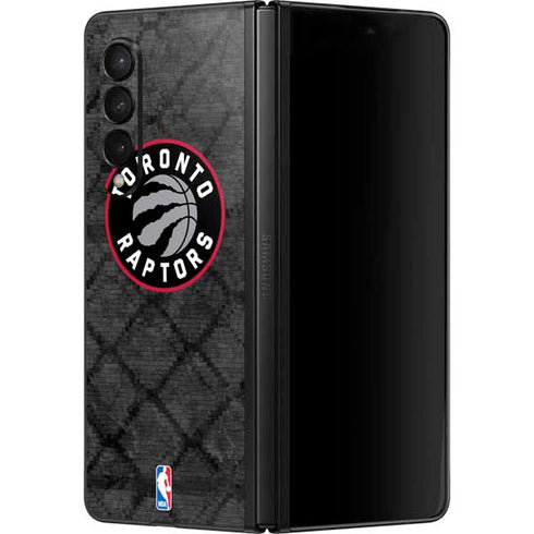 NBA Toronto Raptors Black Rust Galaxy Z Fold3 5G Skin