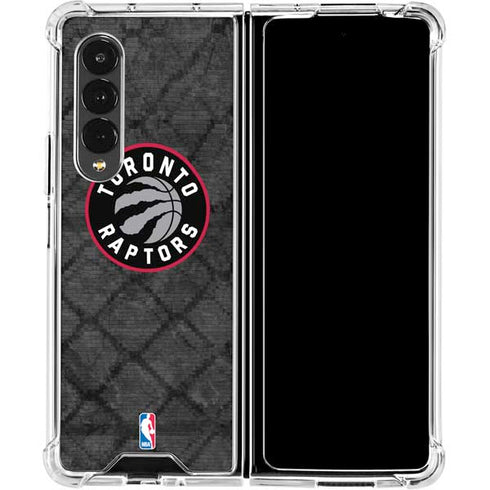 NBA Toronto Raptors Black Rust Galaxy Z Fold4 5G Clear Case