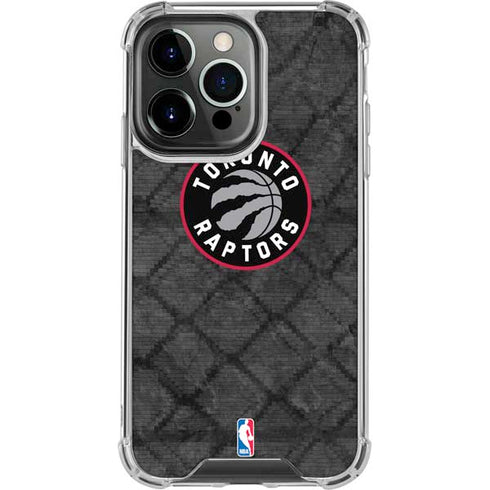 NBA Toronto Raptors Black Rust iPhone 14 Pro Clear Case
