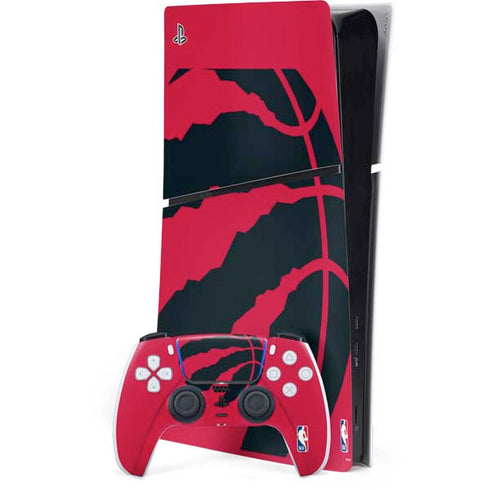 NBA Toronto Raptors Large Logo PS5 Slim Digital Edition Bundle Skin