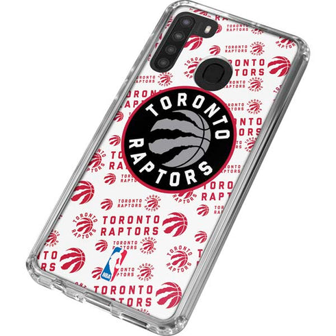 NBA Toronto Raptors Logo Blast Galaxy A21 Clear Case